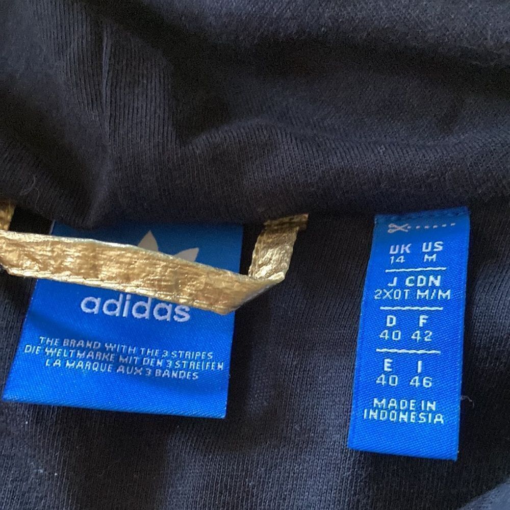 adidas - Originals Half Zip Hooded Jacket In High Shine Gold sz M - Picture 6 of 6